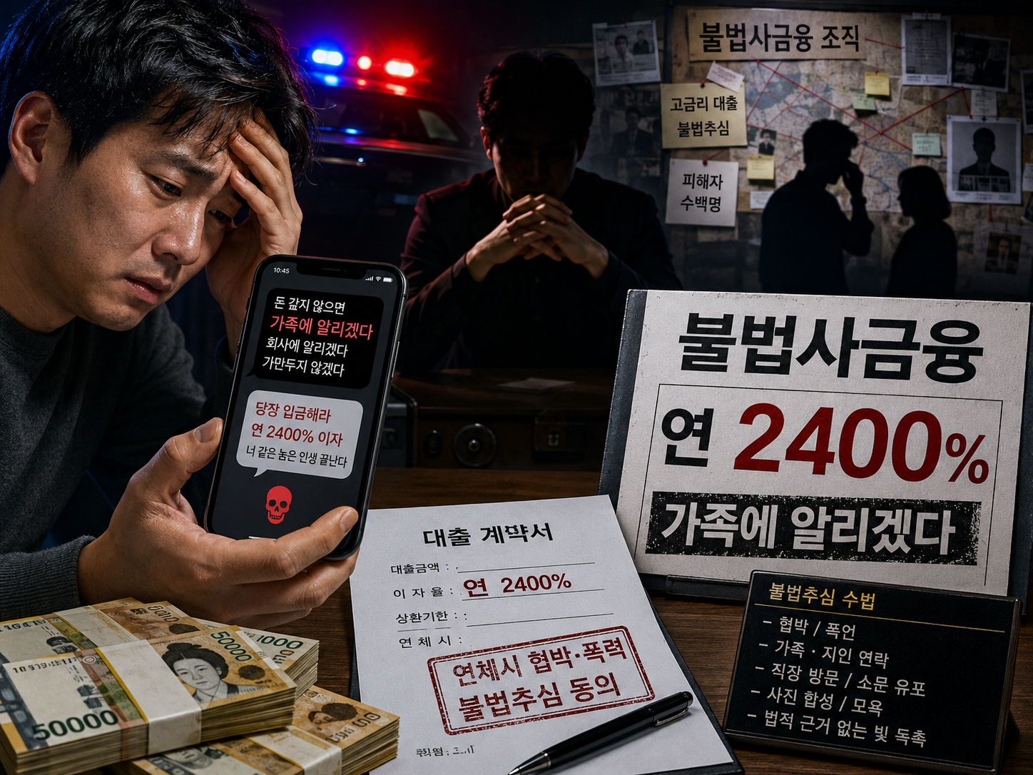 “가족에 알리겠다” 서민 약점 파고든 불법사금융…연 4만3800% 살인금리 조직 적발