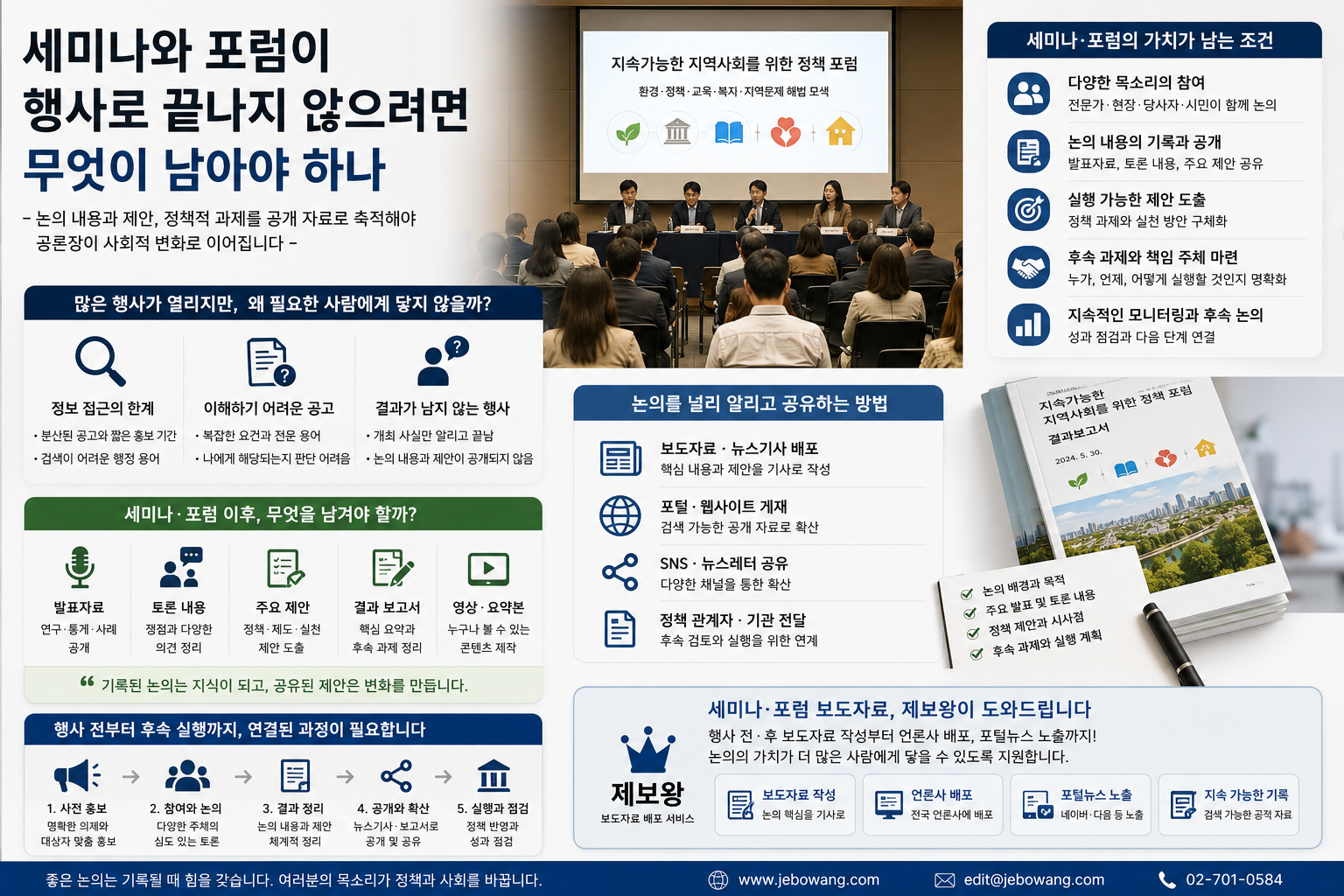 세미나와 포럼이 행사로 끝나지 않으려면 무엇이 남아야 하나